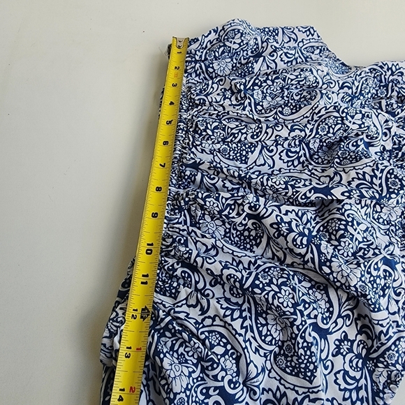 Yidarton Women Blue White Strapless Floral Off The Shoulder Maxi Dress Size L - Picture 9 of 13